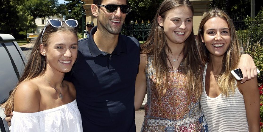 Novak enjoys with his family