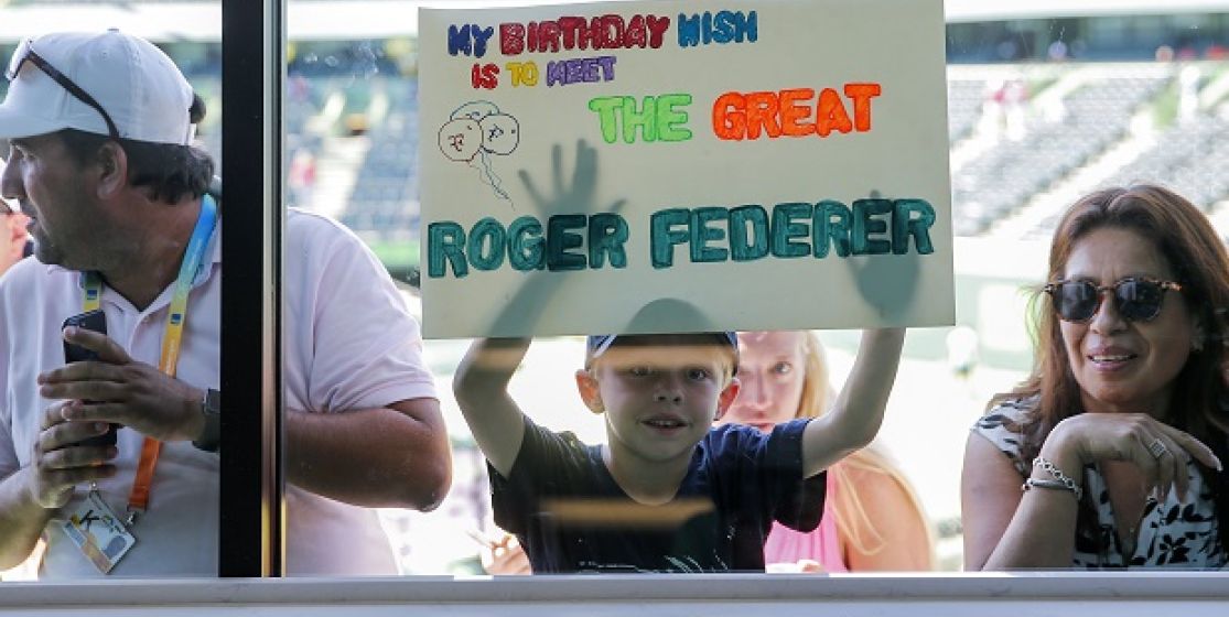 Roger Federer, three times