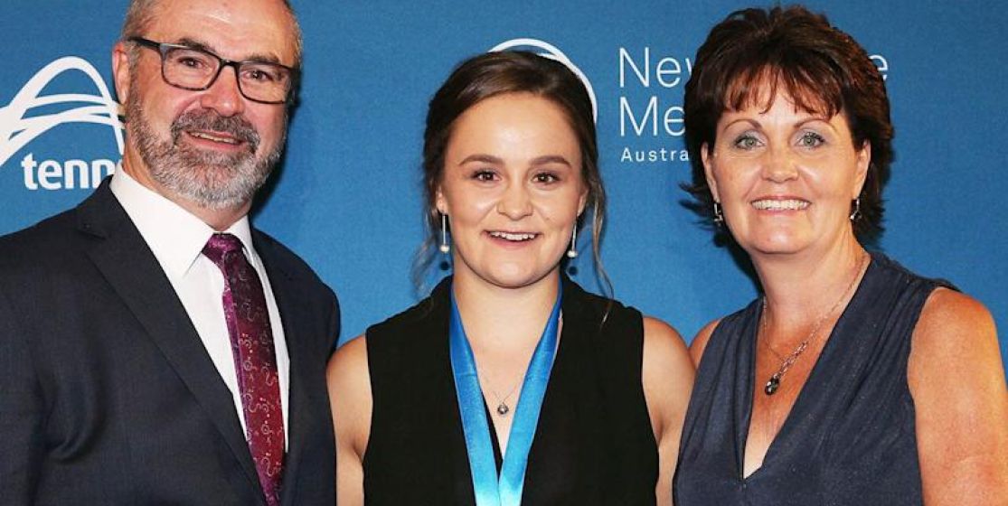 Ash Barty with her Parents
