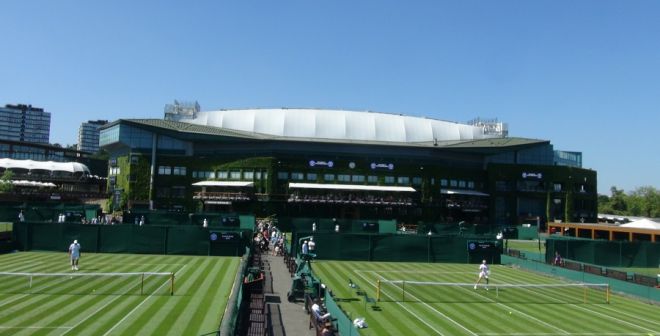 Looking towards Wimbledon's Centre Court