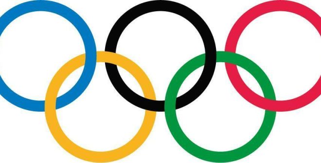 the rings of the Olympic flag