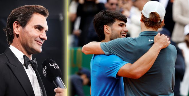 Roger Federer : &laquo; Le meilleur du monde ? Je dirais Sinner. Mais quand Alcaraz est &agrave; son tout meilleur niveau, c'est sans doute lui le plus fort. &raquo;