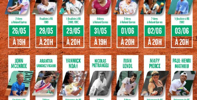 "Echanges de légendes", vivez les plus grands moments de l'histoire de Roland-Garros !